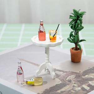 1:12 DIY juguete de madera casa de muñecas accesorio en miniatura modelo adornos pequeña mesa de encaje redondo modelo de escena de vida regalos - Product Image 4