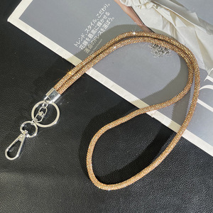<span class=keywords><strong>Porte</strong></span>-clés bracelet en strass scintillant pour femme, lanière de poignet brillante en diamant - Product Image 4