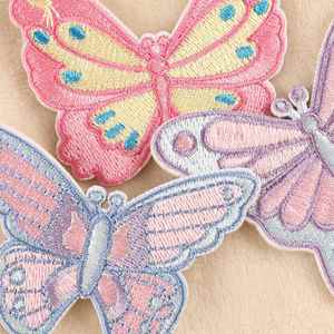 Nouveaux autocollants multi-couleurs, design brodé, patchs papillon pour vêtements - Product Image 6