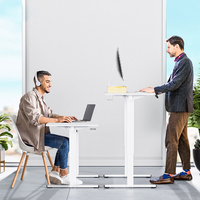 Table basse électrique de luxe moderne sur pied Mobilier de bureau design d'intérieur Bureau commercial en métal Hauteur réglable Ordinateur pas cher