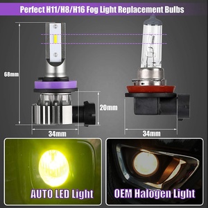 슈퍼 밝은 노란색 H11 H16 H8 LED 안개등 전조등 전구 빠른 설치 3000K 앰버 LED 안개 전구 교체 자동차 새로운 - Product Image 2