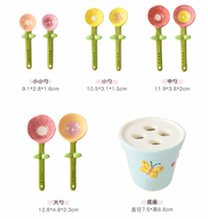 Lot de cuillères doseuses en céramique durables et réutilisables, motif floral et papillon, pour la pâtisserie, sans BPA, écologiques