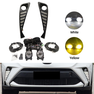 Feux antibrouillard LED pour voiture, couvercle de phare antibrouillard DRL pour <span class=keywords><strong>Toyota</strong></span> C-HR <span class=keywords><strong>CHR</strong></span> 2020 2021 <span class=keywords><strong>2022</strong></span> 2023 avec clignotant jaune et feux de jour - Product Image 1