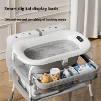 Table de soins pour bébé deux-en-un, table à langer pour nouveau-né, multifonctionnelle, pliable, massage tactile