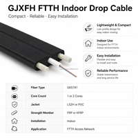 Câble de branchement intérieur FTTH GJXFH avec gaine LSZH/PVC, fourniture OEM pour les entrepreneurs et distributeurs de télécommunications