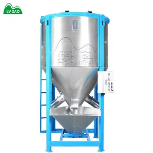 Bán 500 Kg/giờ Hạt Nhựa PE Hạt Nhựa Masterbatch Máy Trộn Nhựa Dọc Với Máy Sấy Phễu