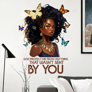 Eslogan dorado negro belleza mariposa pegatinas <span class=keywords><strong>de</strong></span> pared sala <span class=keywords><strong>de</strong></span> estar dormitorio estudio decoración PVC papel tapiz autoadhesivo pegatinas <span class=keywords><strong>de</strong></span> pared - Product Image 1