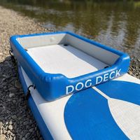 Accessoire de paddleboard : Tapis gonflable souple en EVA résistant aux griffures pour animaux de compagnie, avec sangles à anneaux en D sécurisées et durables, pour SUP et plateforme caninales, idéal pour les aventures aquatiques.