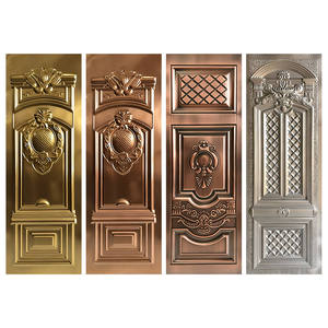 Plaque de porte décorative en acier inoxydable 304 de style européen moderne, grande, gaufrée, étanche, pour extérieur, écoles, commerces et villas - Product Image 2