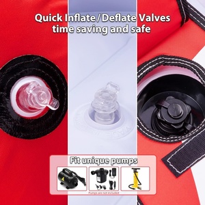 Tubes gonflables en PVC pour bateaux, 2 personnes, 69*61 pouces, avec housse en nylon, tubes aquatiques pour bateaux - Product Image 4