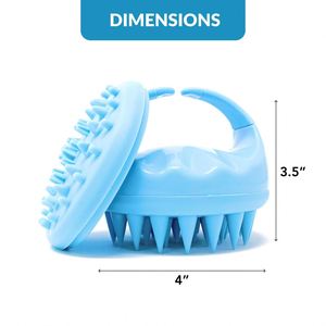 Eco-friendly Fashion Wet Dry Silicone Tooth Shampoo HairBrush Head Massage Scalp Cleaning Bamboo Handle Bath Hair <b>Brush</b> for Home - Product Image 2