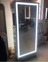 Station de Salon de coiffure à LED, garantie de 5 ans, Style français classique, argent robuste, Station miroir, 2020