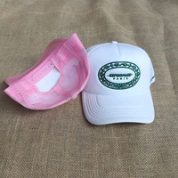 Casquettes de sport décontractées unisexes de haute qualité avec logo brodé en relief personnalisé, en mousse polyester, 5 panneaux, dos en maille, visière incurvée, style trucker