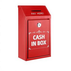 AX特許デザイン亜鉛メッキシート小型現金保管ボックス＆レターボックス【他のお客様は撮影しないでください】レトロアメリカンスタイルキー - Product Image 1