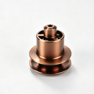 Tappo di Scarico Click Clack in Ottone Massiccio Spazzolato Oro Rosa PVD Senza Troppopieno per Lavabo da Appoggio Bagno - Product Image 6