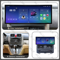 Cadre de tableau de bord de navigation GPS AIJIA 12,3 pouces pour Honda CRV 2008-2011, cadre d'écran latéral étroit pour système audio multimédia