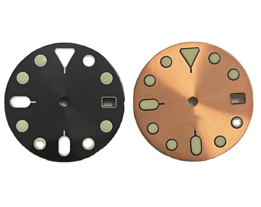 Nh36 Nh35 Dial Watch Parts Custom 28.5mm Replacement Accessories Full Luminous Brass Watch Dial Manufacturer Nh35 Movement Dial