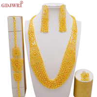 GDJWRI BJ1235 Große Diamant-Halskette Afrika Frauen Luxus Großhandel Hochzeit 18k Vergoldete Schmucksets