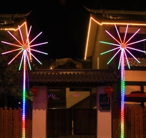 2M Ngoài Trời LED Giáng Sinh Trang Trí 220V Cây Motif Ánh Sáng Cho Sân Vườn Đường Phố Trang Trí LED Ngoài Trời Đèn Pháo Hoa - Product Image 6
