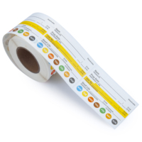 Étiquettes alimentaires hydrosolubles rectangulaires 2"x3", étiquettes hebdomadaires dissolvables pour le suivi des stocks en cuisine commerciale