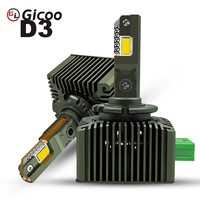 Ampoules de phares de voiture LED Xénon Gicoo D2S D4S HID Canbus Turbo 12V Nouveau 6000K 110W 14000 Lumens Plug&Play Adaptation Universelle