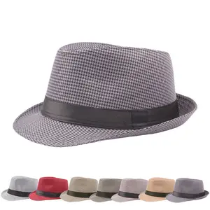 Gran oferta, sombreros de fieltro superiores para mujer, Color sólido, elegante ala británica, sombrero de Jazz para mujer