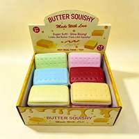 Jouet Squishy Biscuit de Simulation à Rebond Lent, Sensoriel au Toucher Beurreux, Anti-Stress et de Décompression