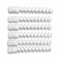 Pièces spirales en résine blanche imprimées en 3D sur mesure, prototype de vis industrielle, fabrication OEM de haute précision en petites séries