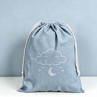 Sac à cordon en toile imprimée, motif de dessin animé, écologique, recyclable, durable, pochette de protection, sac de voyage portable pour étudiant