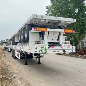 Rieles <span class=keywords><strong>de</strong></span> remolque con plataforma, plataformas usadas, 3 Axle 40FT 45ft - Product Image 4