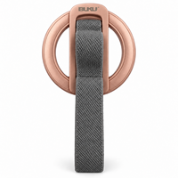Support de téléphone magnétique amélioré BUKU avec dragonne tressée durable, logo personnalisé et anneau pliable
