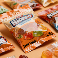Sacs refermables personnalisés avec logo, étanches aux odeurs, en Mylar de qualité alimentaire, à trois soudures latérales, pour l'emballage de bonbons, de gommes et de fruits exotiques