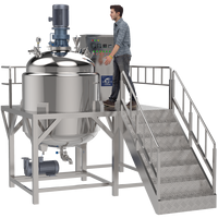 Homogénéisateur industriel cosmétique mélangeur lavage du corps savon liquide pour les mains réservoir de mélange vaisselle détergent liquide savon faisant la Machine
