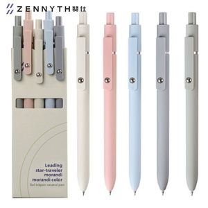 ปากกาเจล Zanshi รุ่น Morandi สีเรโทร แบบกด ไม่ลบได้ หัว 0.5 มม. ทำจากพลาสติก เหมาะสำหรับสำนักงาน โรงเรียน ฝึกเขียน และทำข้อสอบ - Product Image 1