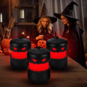 EverBrite Halloween Skull <b>Lantern</b> 3-Pack <b>Battery</b> <b>Powered</b> LED Indoor Decoration - Product Image 1