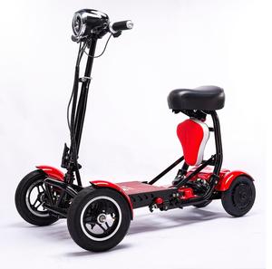 Venta Directa de Fábrica, Scooter Plegable de Cuatro Ruedas con Batería de Litio Roja de 500W, Alcance de 60 km, Resistente al Agua, para Personas Mayores - Product Image 1