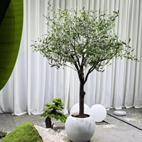 Árbol de Cerezo Artificial con Protección UV para Exteriores, Decoración Ecológica para Bodas, Navidad y Otoño, en Maceta de Plástico de 1.5m