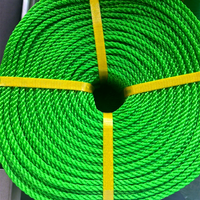 Cuerda de PE de Alta Tenacidad de 3 y 4 Hilos, Cuerda Trenzada Azul, Verde, Amarilla y Negra para Pesca Marina y Embalaje, en Venta