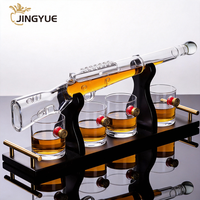 Ensemble Distributeur de Liqueur Fusil 500ml avec Carafe Whisky en Forme de Fusil et Verres Balle pour Hommes – Idéal Anniversaire