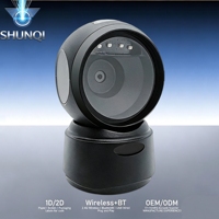 SHUNQI - Lector de Códigos de Barras de Posición Fija con Interfaz Dual USB y RS232, 1D EAN13 UPC Code128 2D QR PDF417 para Mostrador de Caja
