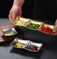 Plat à sauce en acier inoxydable 304 pour restaurant coréen, barbecue, fondue, usage domestique, vente en gros, logo personnalisé