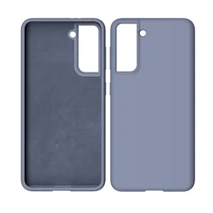 Wholesale Full Cover Microfiber Skin Feeling Soft Liquid Silicone Phone Cover Case For Samsung Galaxy S21 S20 Plus Ultra