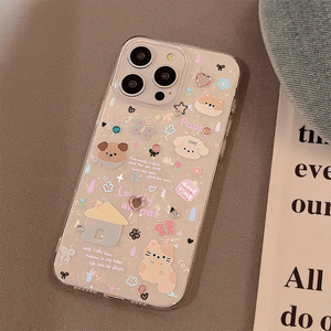 Đáng yêu Ins phim hoạt hình vui vẻ Puppy Sticker trường hợp điện thoại cho <span class=keywords><strong>Iphone</strong></span> 12 13 14 cho cô gái điện thoại bìa cho <span class=keywords><strong>Iphone</strong></span> 15 Pro Max - Product Image 2