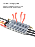 Contrôleur de vitesse sans balais refroidi par eau XQ-POWER XQ Rouge 40A-180A pour bateau RC, drone FPV, voiture RC, avion, LiPo 3-6S, BEC 5A