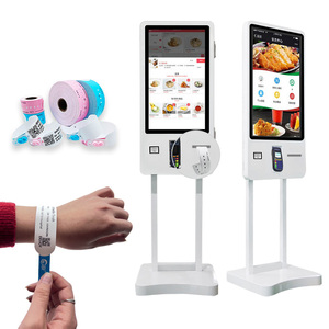 Chiosco Automatico con Doppio Schermo da 32 Pollici per Ordinazioni Self-Service, Pagamento con Carta di Credito e Biglietti per Ristoranti - Product Image 1