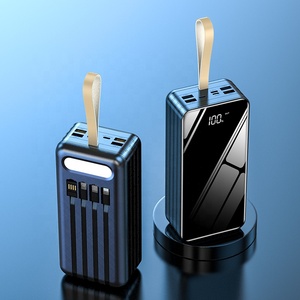 Vente chaude 50000mah PD 22.5W 4 Câbles <span class=keywords><strong>Power</strong></span> Bank Haute Capacité Étanche Charge Rapide Rapide <span class=keywords><strong>Super</strong></span> Charge avec Flash Light - Product Image 3