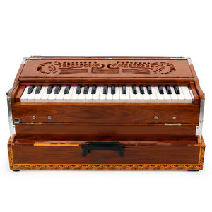 BINA 9 Harmonium de Madera con Cambiador de Escala, 37 Teclas, Triple Lengüeta, Instrumento Musical Tradicional Indio de Bomba Manual para Actuaciones en Escenario - Product Image 1