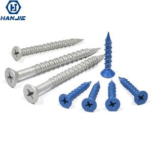 Vis à béton à filetage haut-bas à tête Phillips CSK à rainure encastrée en acier à maçonnerie en zinc bleu - Product Image 2