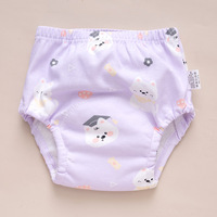 Kemikeai M0303 Culotte d'apprentissage pour bébé en coton tissé uni, imperméable et respirante, lavable, anti-fuite, pour usage quotidien, taille 27-35