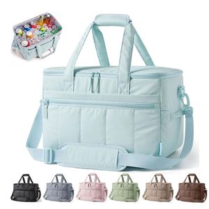Adjustable Shoulder <b>Cooler</b> Bag Puffer Quilted Lightweight Insulated Bag for Travel Commuting Hiking Outdoor - Product Image 1